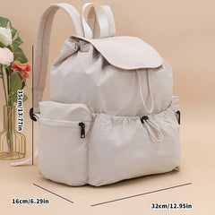 Washable Fabric Drawstring Backpack School Bag Men Women