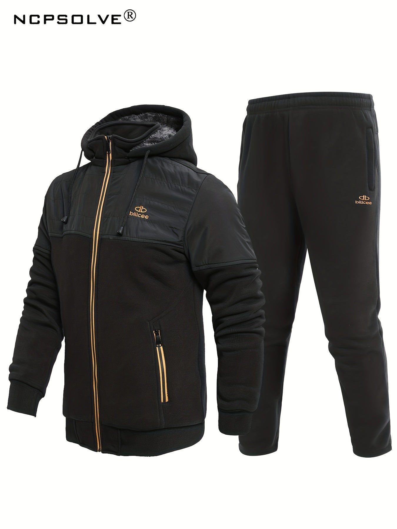Men's Active Hooded Jacket & Stretch Pants for Outdoors