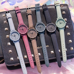 Kids Quartz Watch Colorful Pointer Round Wrist Watch