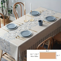 Ethnic Style PVC Tablecloth Thickened Waterproof Anti scalding Table Cover
