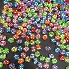 100pcs Colored Round Face Beads Set for Jewelry Making