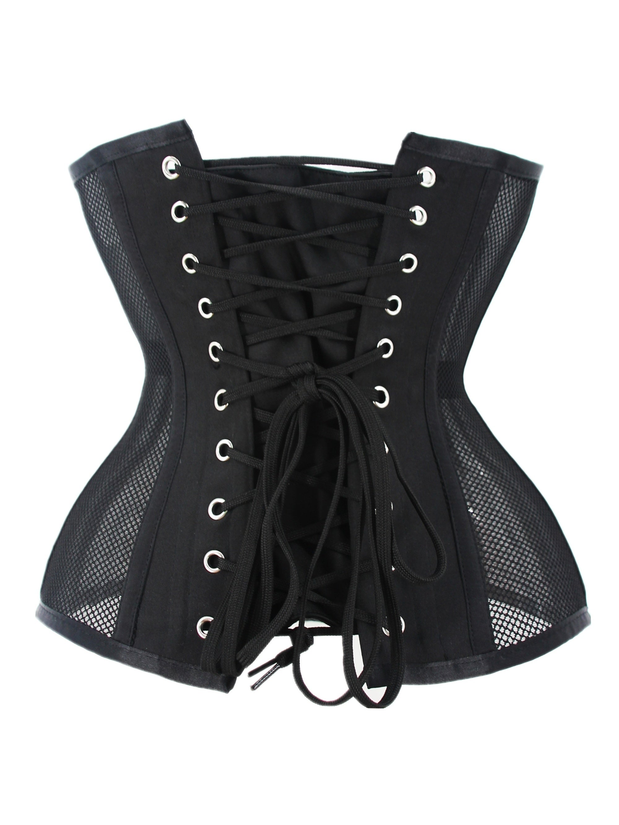 Floral Embroidery Corset Tummy Control Lace Up Body Shaper