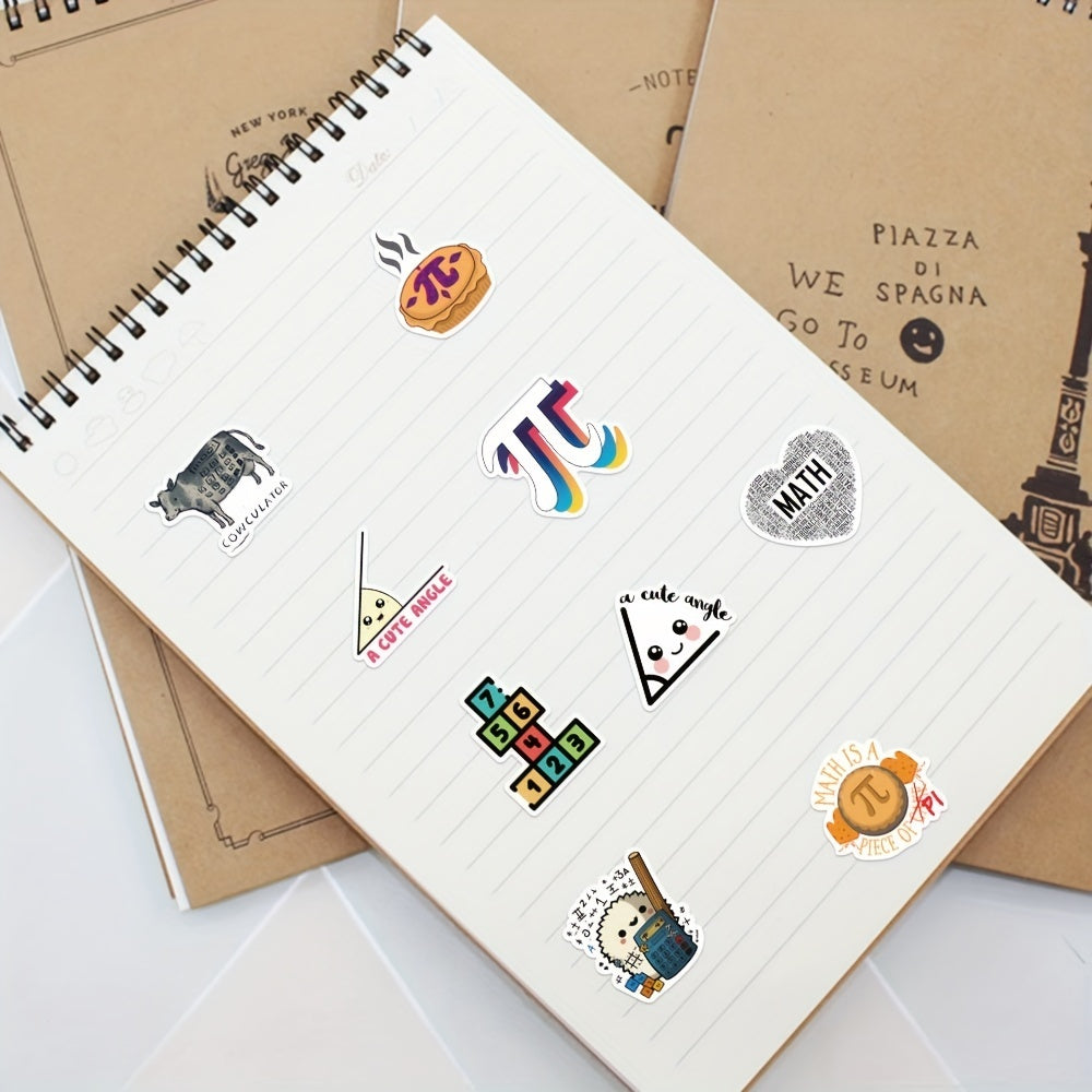 50 Funny Math Formula Stickers for Guitars Water Bottles & More