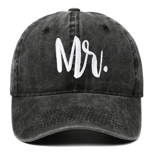 Vintage Letter Embroidery Fishing Cap Sunscreen Cotton Baseball Cap