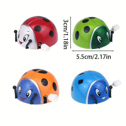 Funny Clockwork Ladybug Flip Heel Head Turn Circle Toy