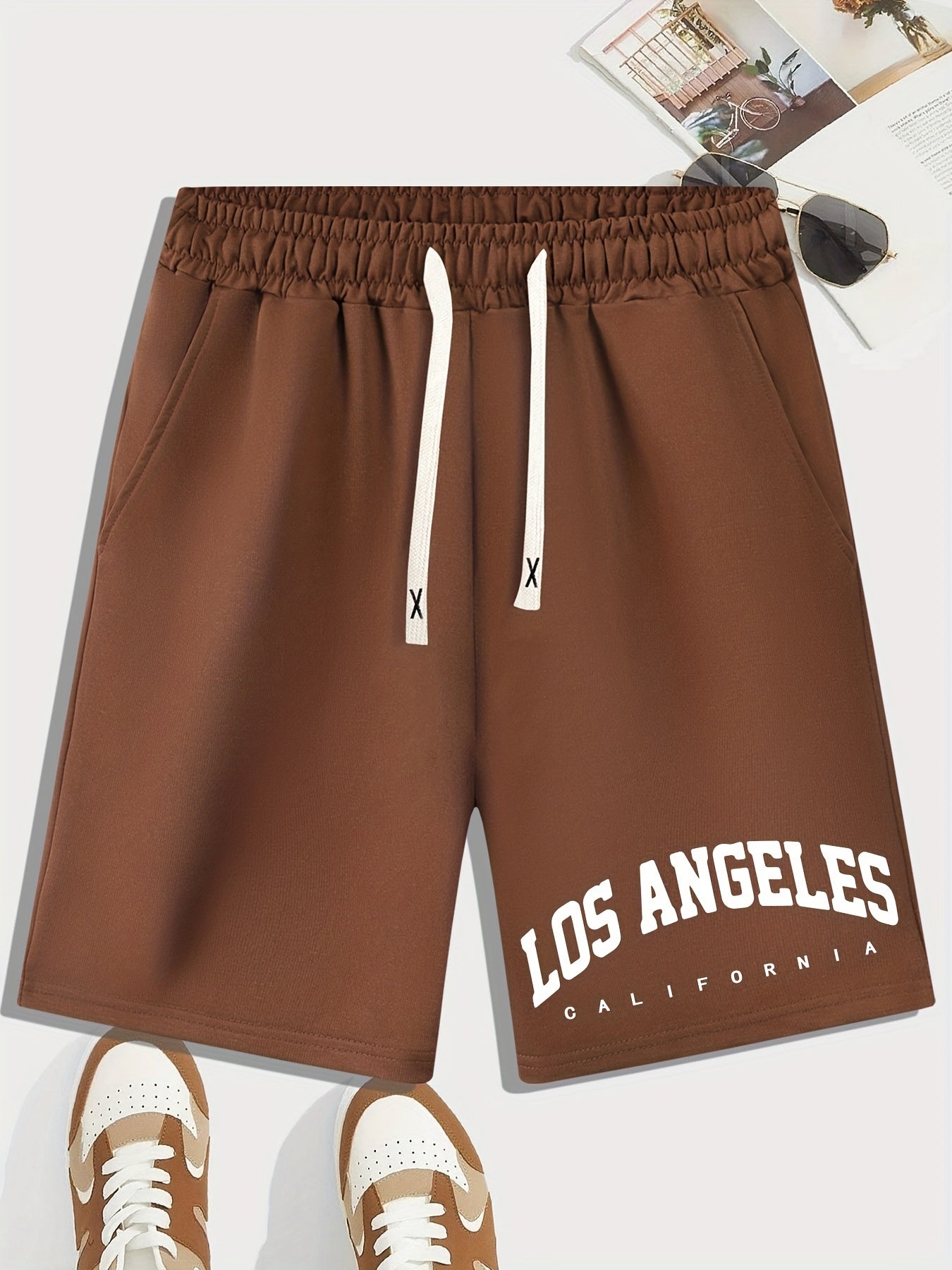 Men's Drawstring Waist Shorts for Summer Beach Resort
