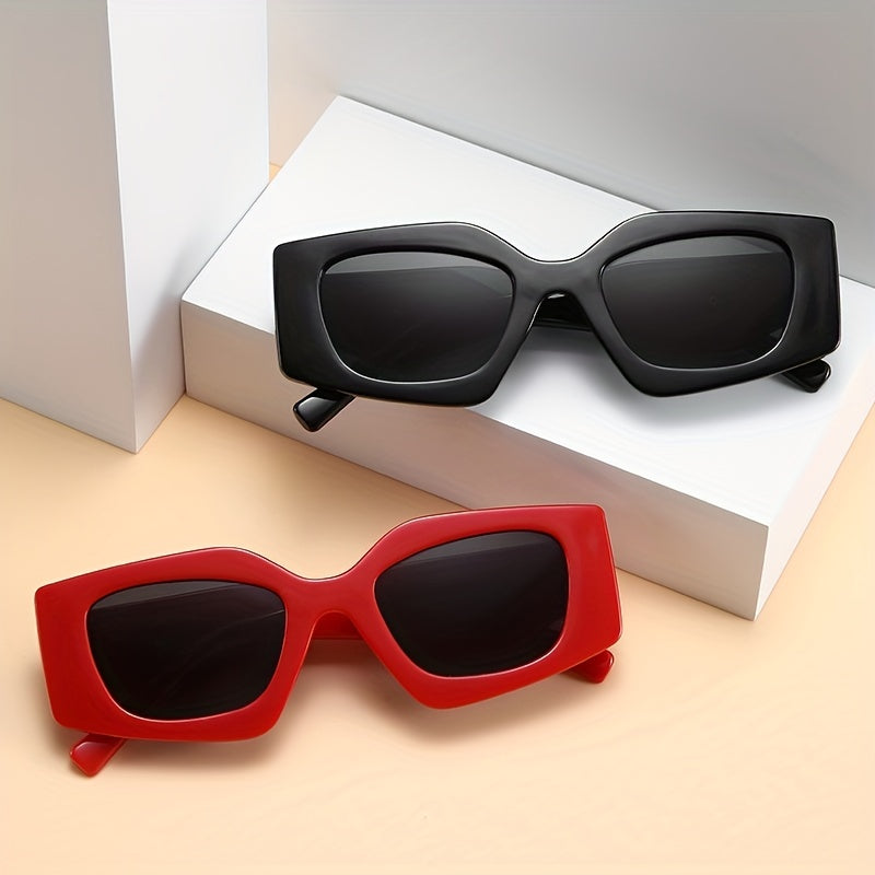 Men's Irregular Frame UV Protection Sunglasses Vintage Eyewear