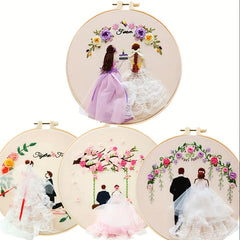 3D Embroidery Kit With Wedding Ceremony Pattern DIY Cross Stitch Set