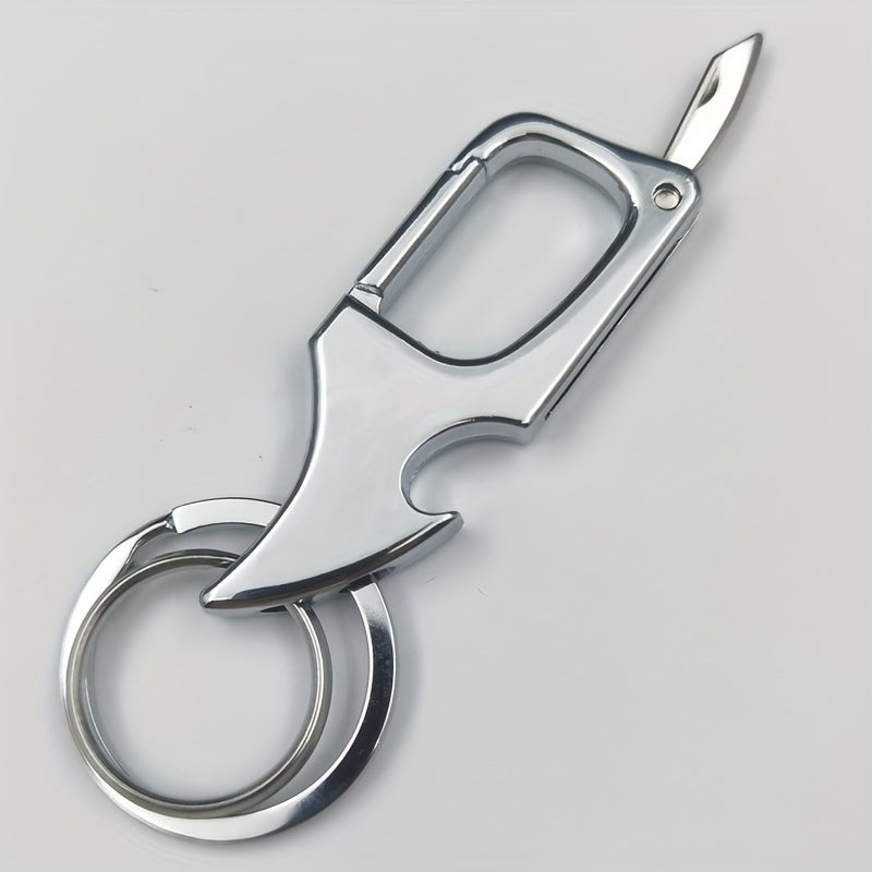 Pocket Keychain With Bottle Opener Metal Keyring Waist Hanging Buckle