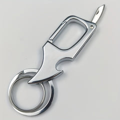 Pocket Keychain With Bottle Opener Metal Keyring Waist Hanging Buckle