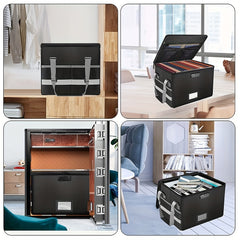 Fireproof Storage Box With Lock Anti Static Box Portable Home Office Storage