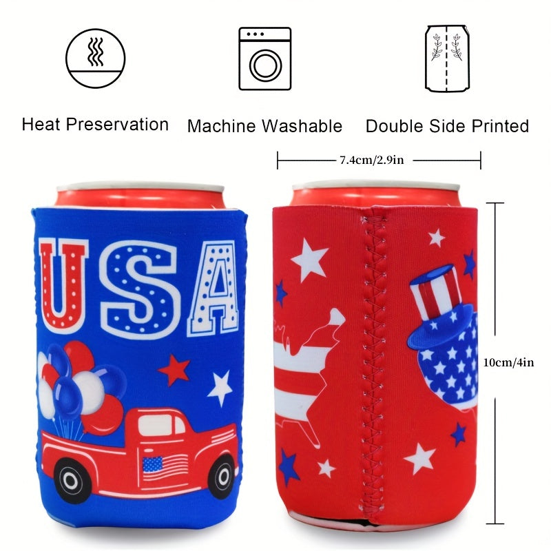 12pcs Pattern Insulated Beer Can Cooler Set for Various Events