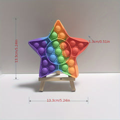 Colorful Silicone Star Bubble Popper Toy Educational Relax Game Fun