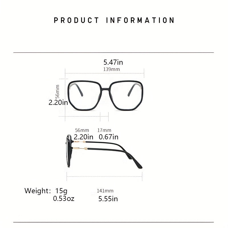 Large Square Clear Lens Glasses Retro Jelly Spectacles Frame Glasses