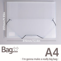 Transparent File Bag String Storage Protector Folder Information Book
