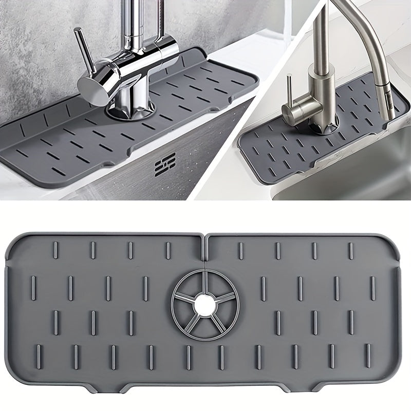 Silicone Sink Splash Guard Faucet Mat - Kitchen and Bathroom