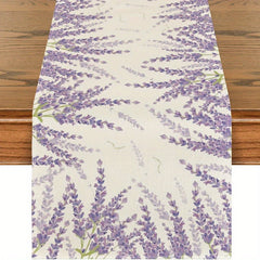 Watercolor Hydrangea Table Runner - Flower Printed Stain Resistant