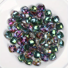 30pcs 11mm AB Glass Beads Irregular Flat Earrings Charms for DIY Jewelry Making