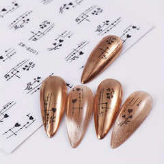 Valentine Nail Art Stickers With Heart Self Adhesive Nail Decals