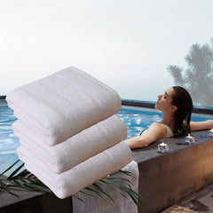 Soft Cotton Bath Towel Set of 3 - Absorbent Bathroom Supplies