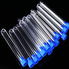 20pcs Disposable Plastic Test Tube Hard Test Tube for Lab Experiment