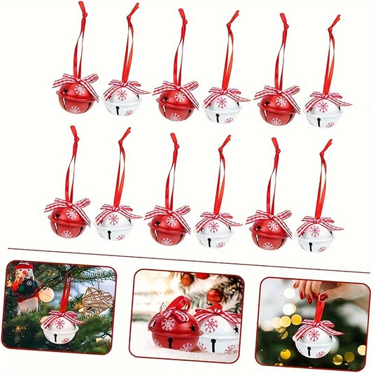 3pcs Christmas Bell Decorations Santa Claus Ornaments Xmas Decors