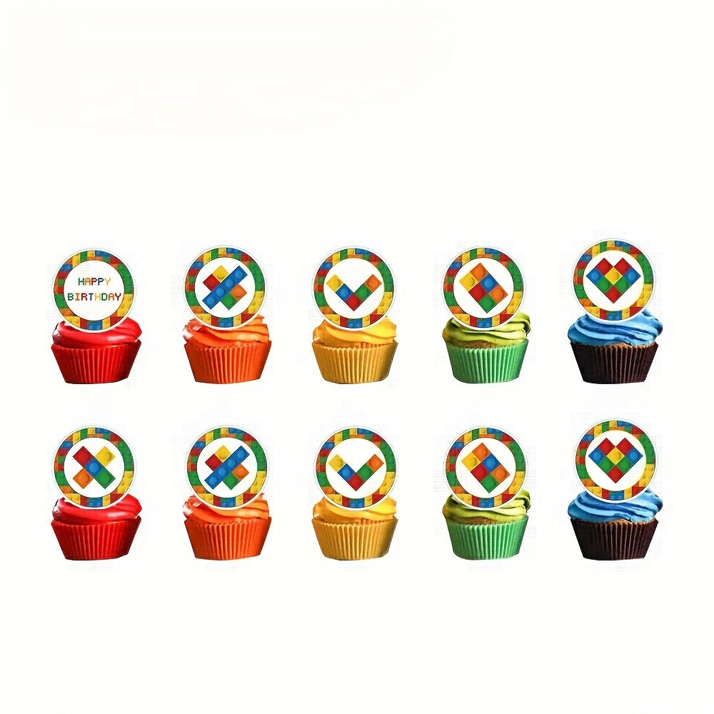 32pcs Building Blocks Birthday Party Supplies Set
