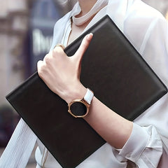 PU Leather Portfolio Folder with Clipboard Clip