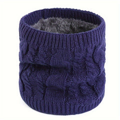Winter Velvet Knitted Scarf Ring Outdoor Headgear Neck Gaiter