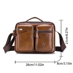 Vintage Leather Messenger Bag Briefcase Shoulder Satchel Handbag