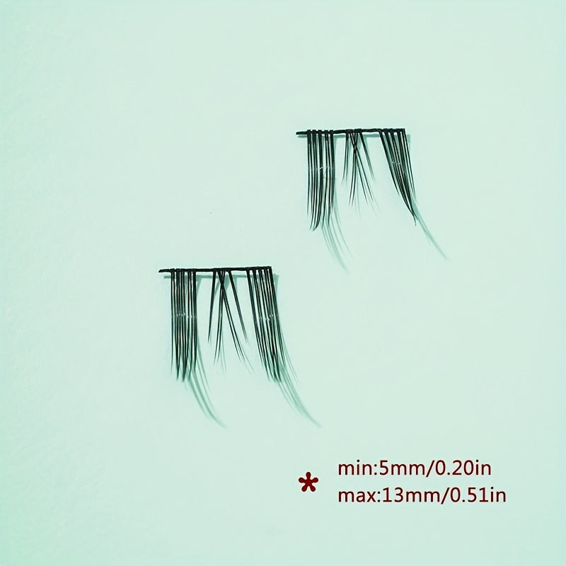 90pcs Cluster Eyelashes Fish Tail False Eyelashes 9 15mm Mix Tray