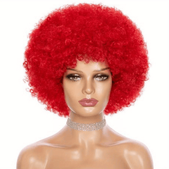 Afro Kinky Curly Hair Wigs Synthetic Fiber Hair Replacement Wigs