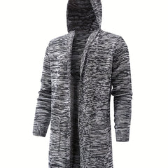 Knitted Hooded Cardigan Men's Warm Overcoat