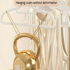 5pcs Translucent Velvet Non-slip Hangers Clothes Storage