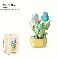 360pcs Celestial Starlight Potted Building Blocks Flower Assembled Toy