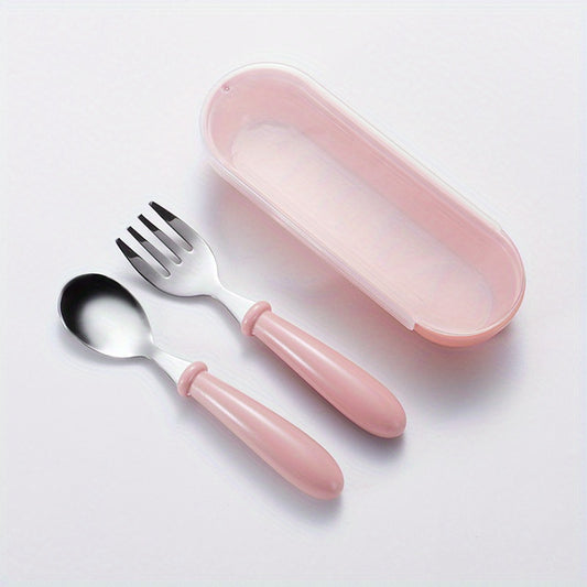Personalized Kids Tableware Set Spoon Fork Storage Box