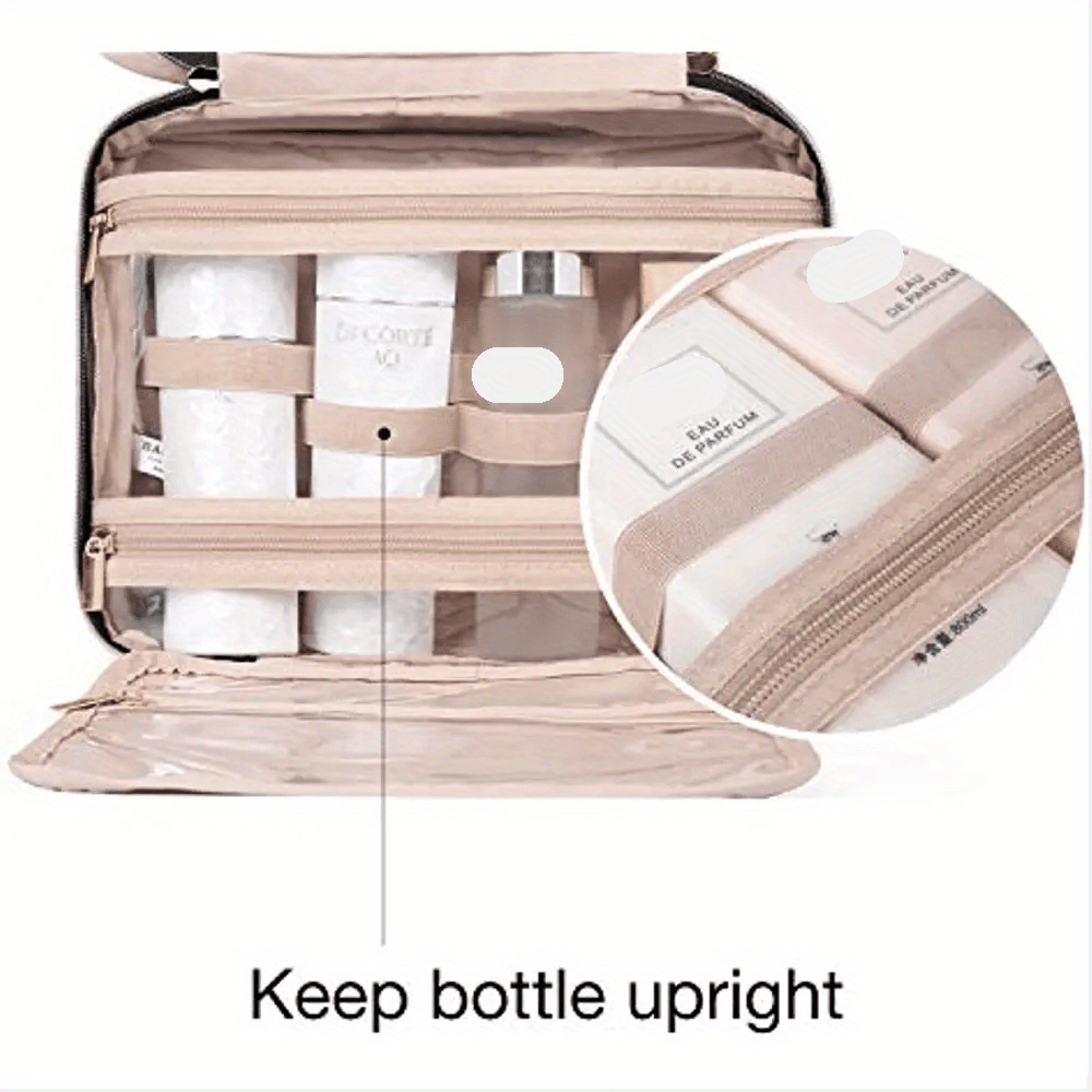 Travel Toiletry Bag with Hanging Hook Water Resistant Makeup Cosmetic Organizer