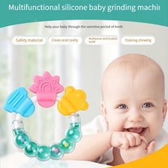 Baby Silicone Teether Molar Stick Rattle Toy