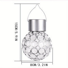 Solar Powered Outdoor LED Pendant Light Hollow Lawn Garden Decoration
