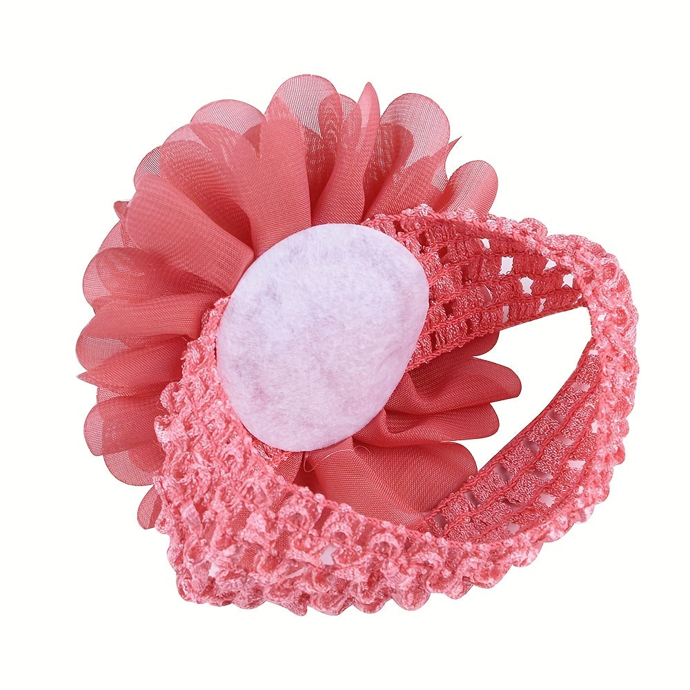 9pcs Floral Hollow Elastic Headbands for Baby Girls