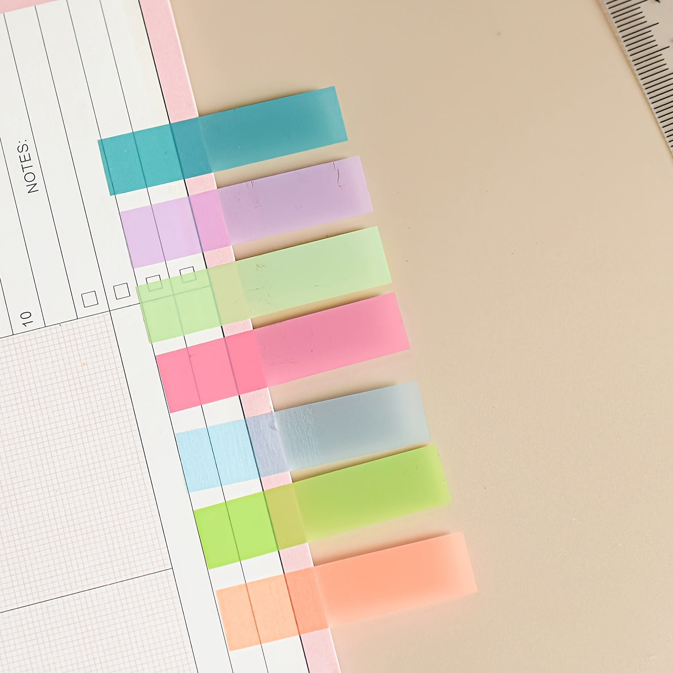 200 Sheets PET Sticky Notes Index Stickers Note Stickers Label Paper Instruction