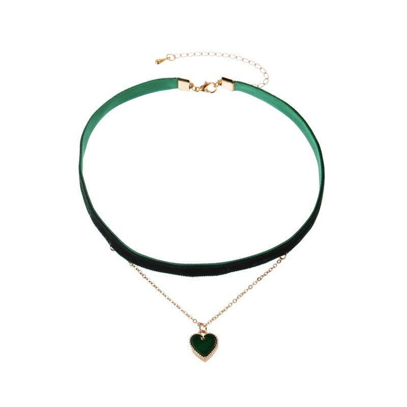 Velvet Choker Collar Necklace Vintage Clavicle Chain for Women Girl