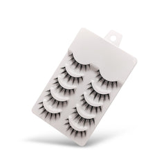 5 Pairs Natural Look Full Strip Faux Mink False Eyelashes