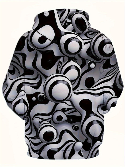 3D Print Hoodies Men Graphic Loose Pullover Autumn Winter