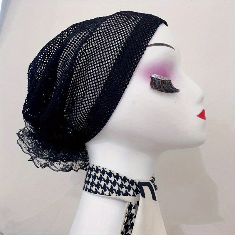Breathable Mesh Turban Hijab Cap Ramadan Underscarf Hat