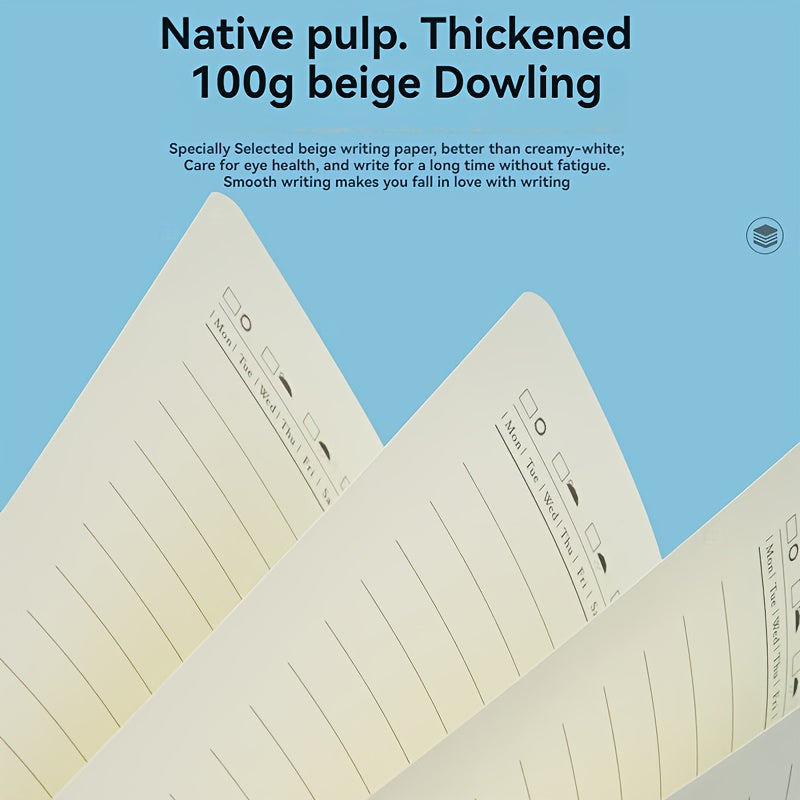 Personalized A5 Notebook with 200 Pages Soft Cover and Bookmark