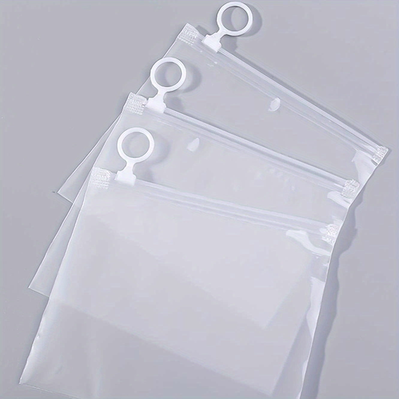 3pcs Portable Document Bags Frosted Transparent Storage