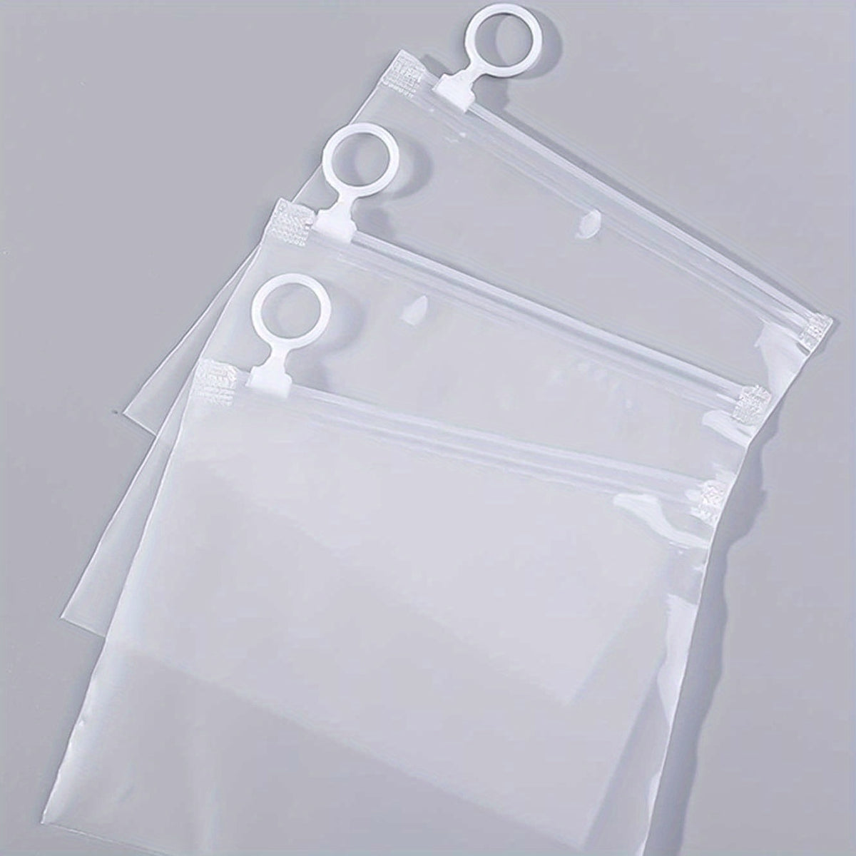 3pcs Portable Document Bags Frosted Transparent Storage