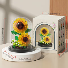 Sunflower Building Blocks Set ABS Plastic Interlocking Bricks