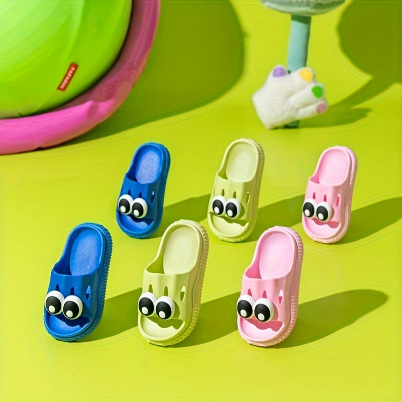 Boys Cartoon Open Toe Slippers Lightweight Comfort Non-slip Indoor Bathroom